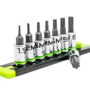 GripEdge 8pc 1/4 Dr Short Metric RPT Hex Driver Set